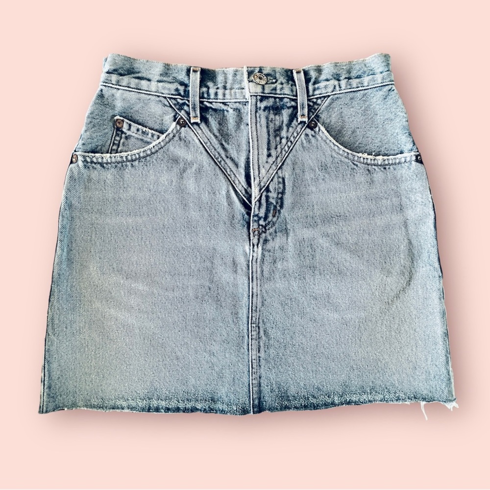 Agolde Palladium Hi rise mini skirt in color Renewal